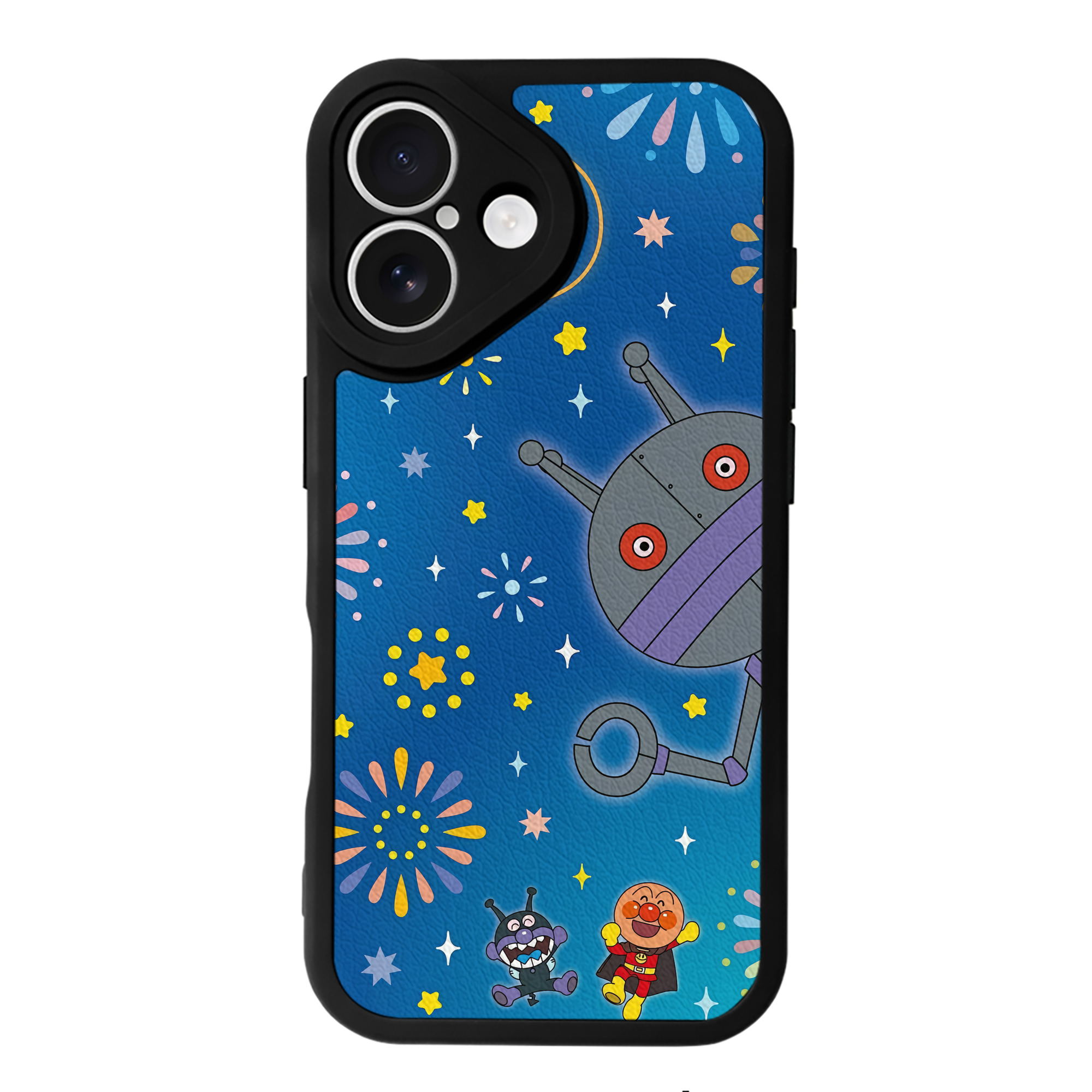 （画像用） アンパンマン Anpanman 【iPhone 16シリーズ対応】シリコンスマホケース（レザー調） 材質：シリコン